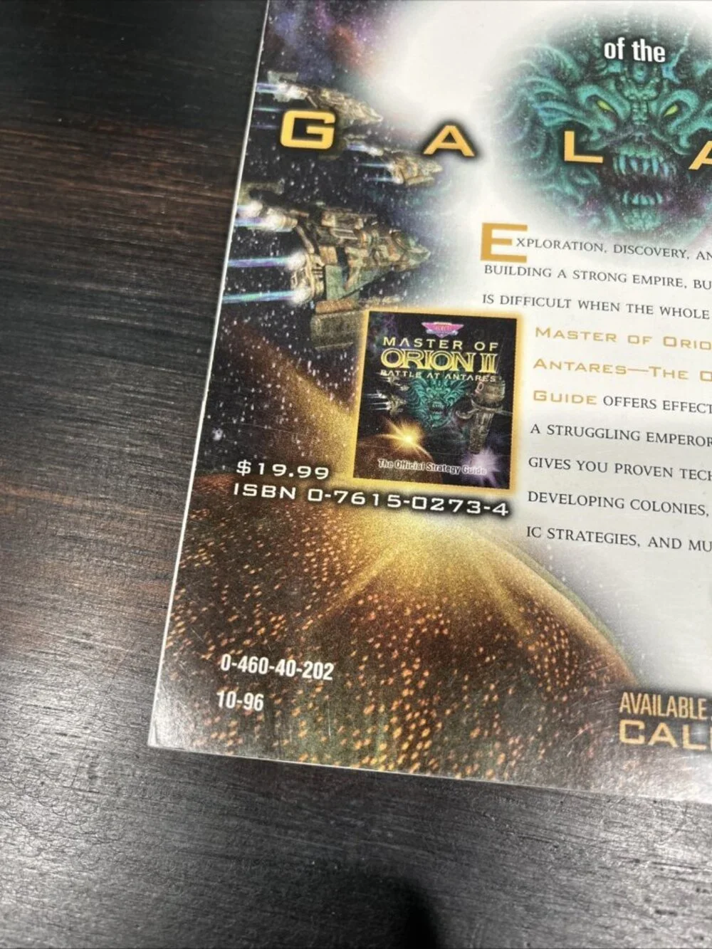 Master of Orion II 2 Battle at Antares Instruction Manual Only 1996 Microprose